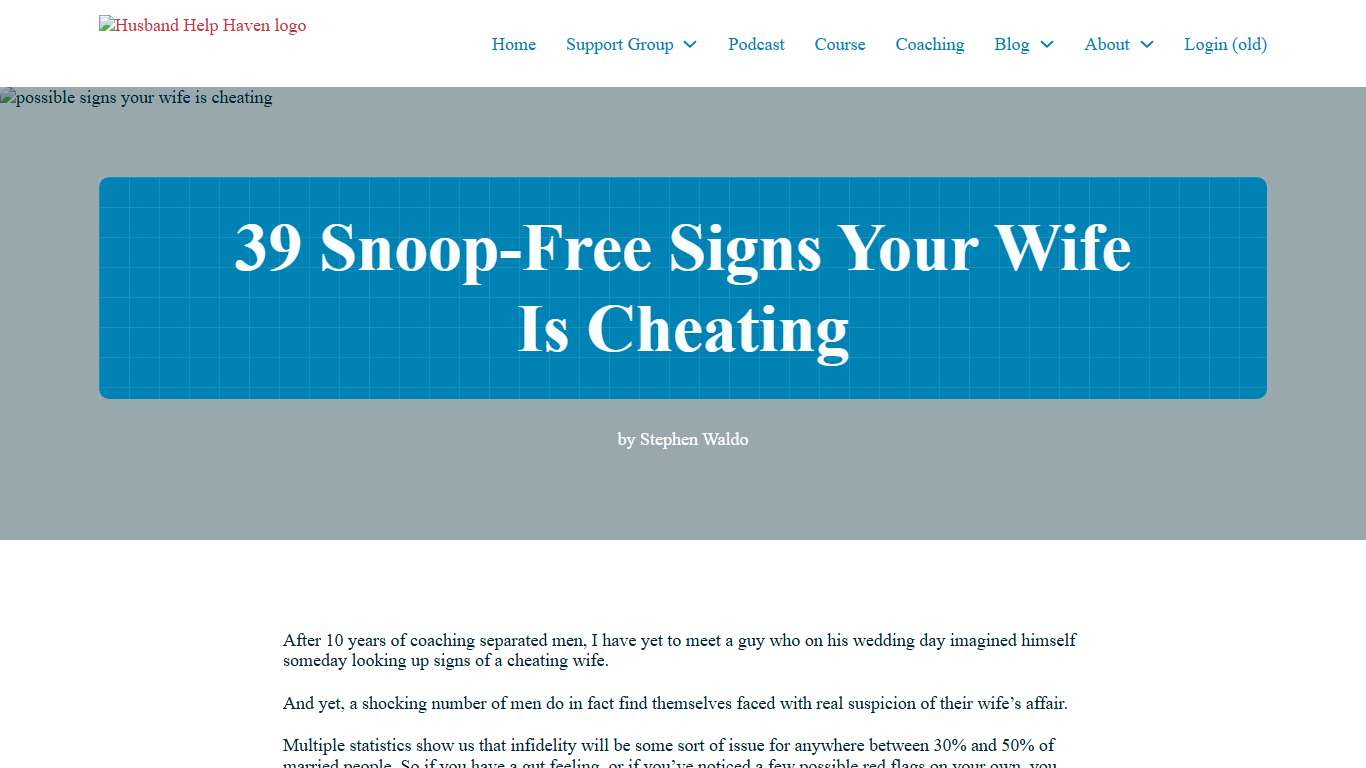 39 Snoop-Free Signs Your Wife Really Is Cheating